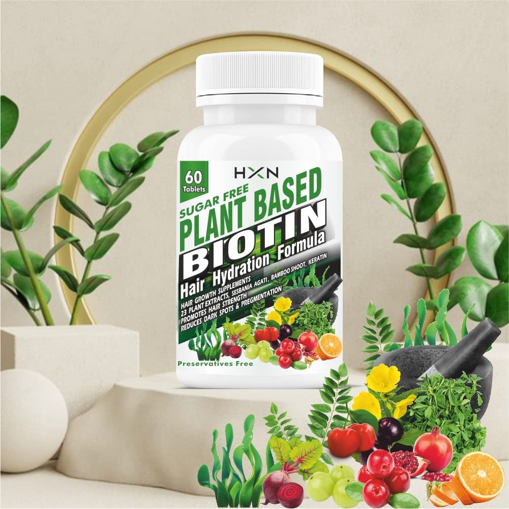 HXN Plant Based Biotin For Hair Growth 60 Tablets
