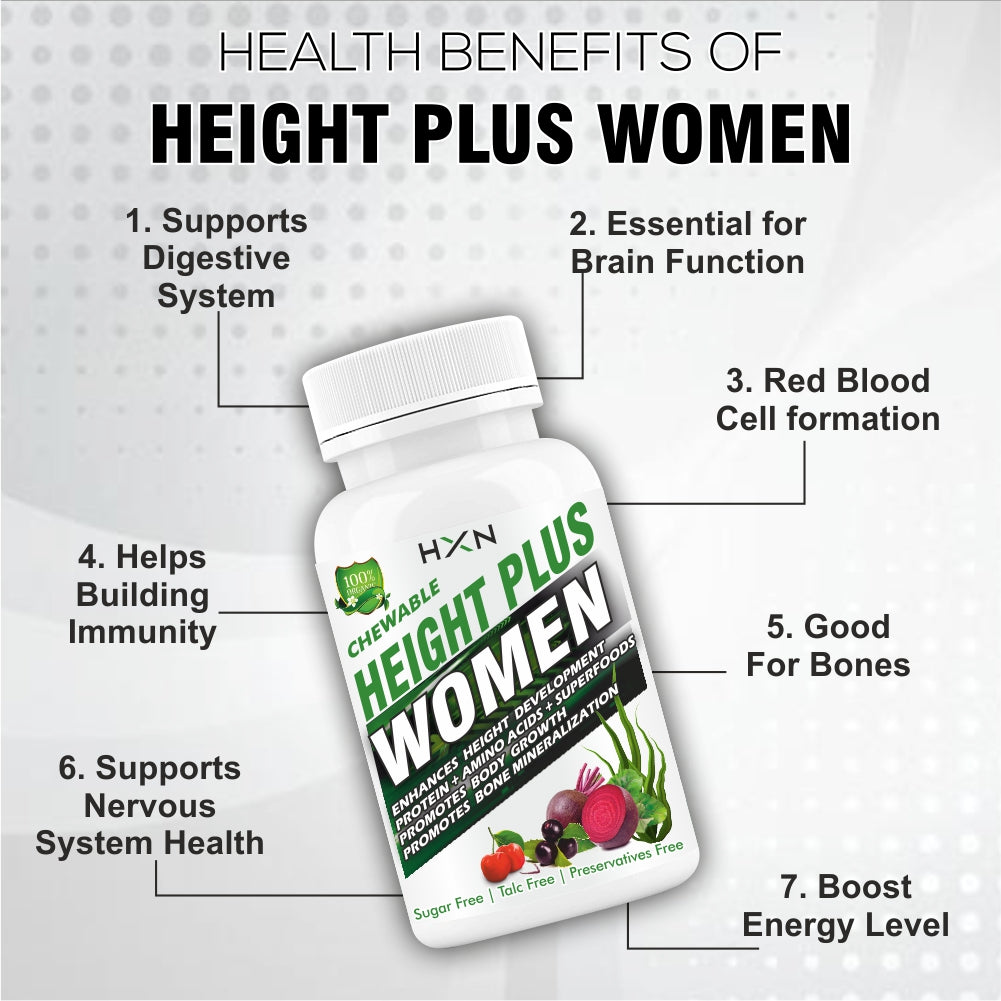 HXN Height Increase Medicine for Women 60 Tablets