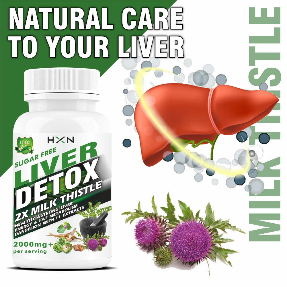 HXN Milk Thistle For Liver Detox 60 Tablets
