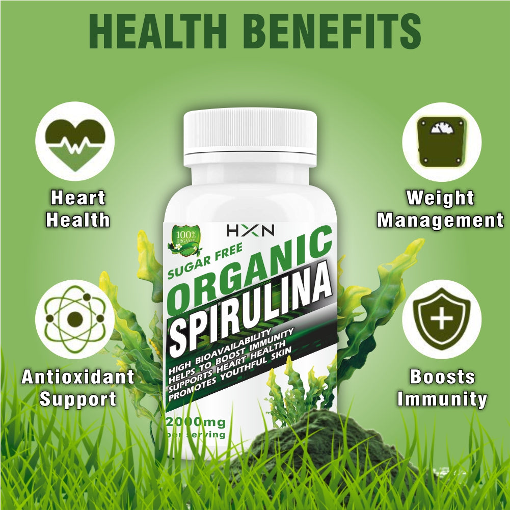 HXN Spirulina Powder Tablets - 60 Tablets