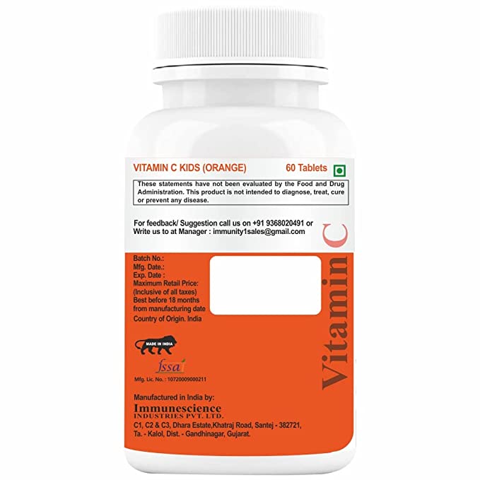 Immunescience Vitamin C for kids 120 Tablets