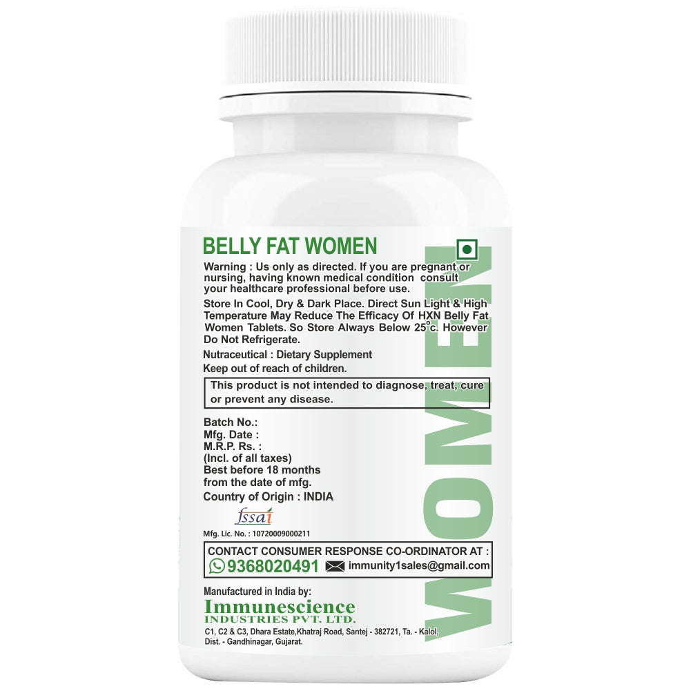 HXN Belly Fat Burners For Women 60 Tablets