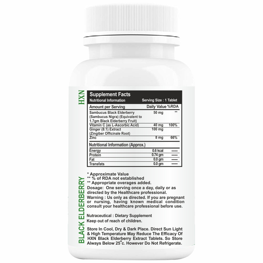 HXN Elderberry Extract 60 Tablets