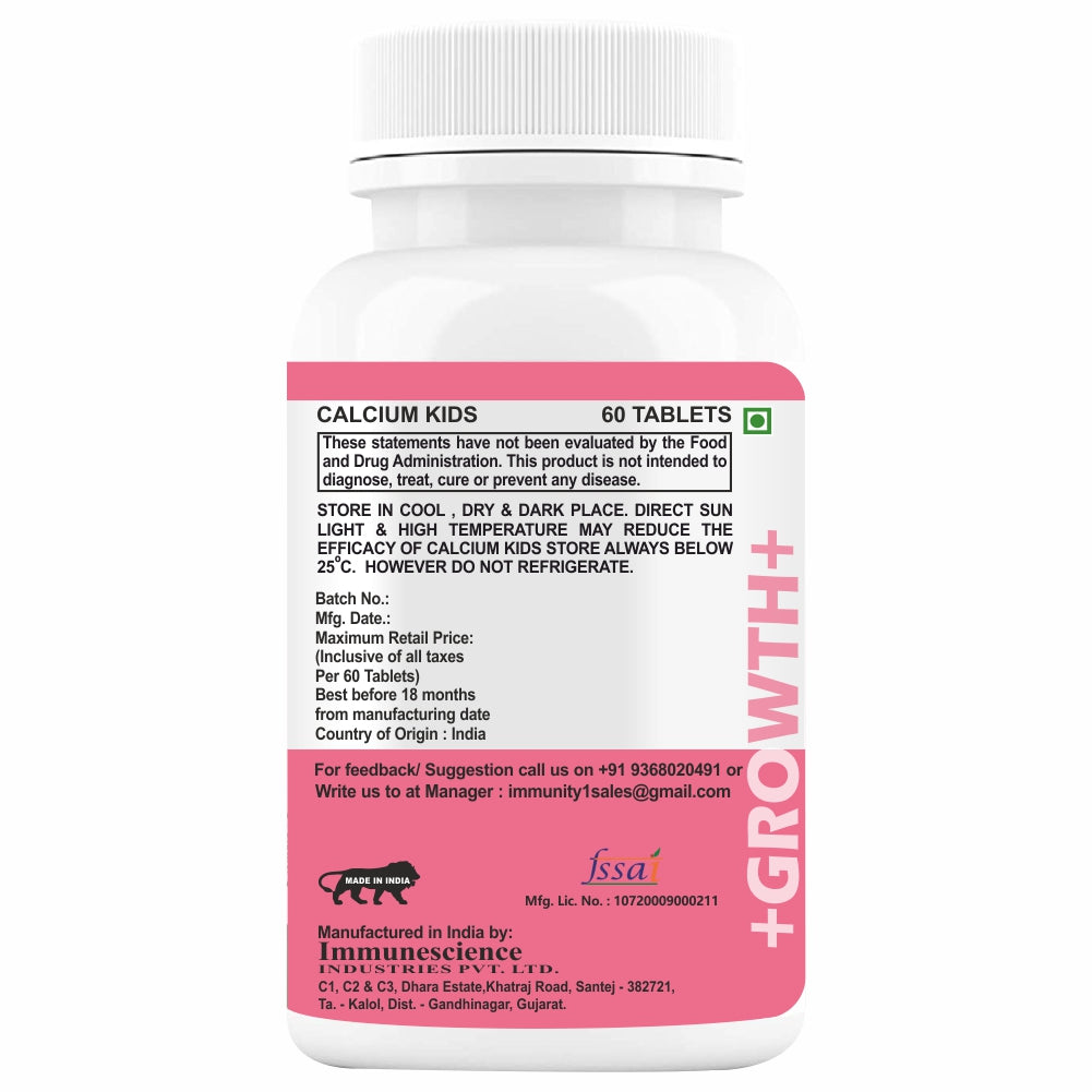Immunescience Calcium For Kids 120 Tablets