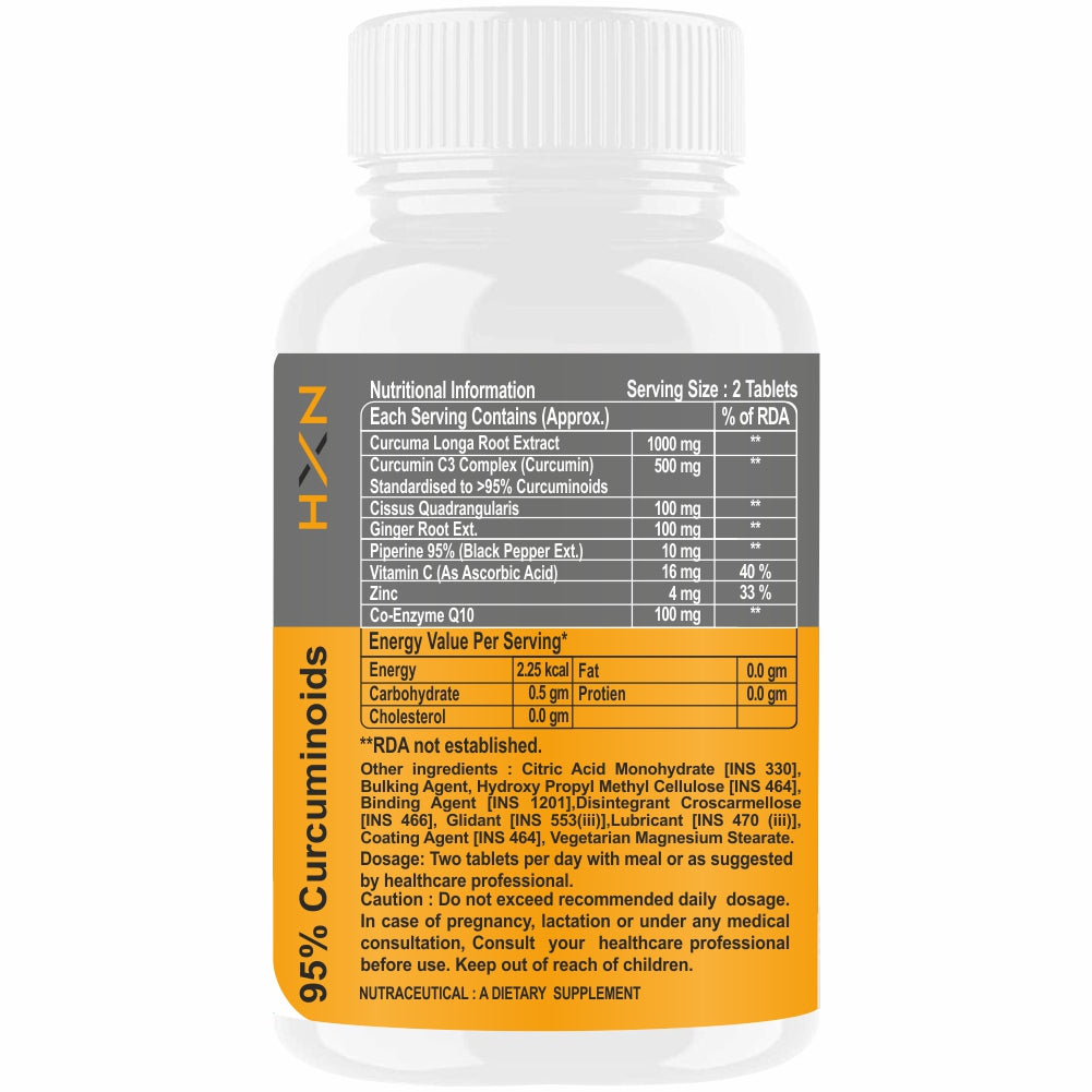HXN Curcumin Supplements Tablets 60 Tablets
