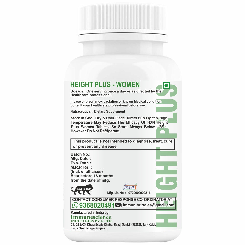 HXN Height Increase Medicine for Women 60 Tablets