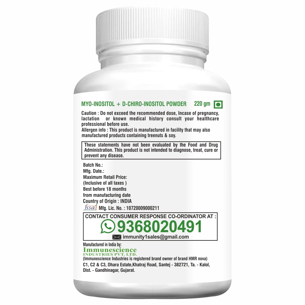 HMR NOVA Inositol Supplement 4000mg 220gm Powder