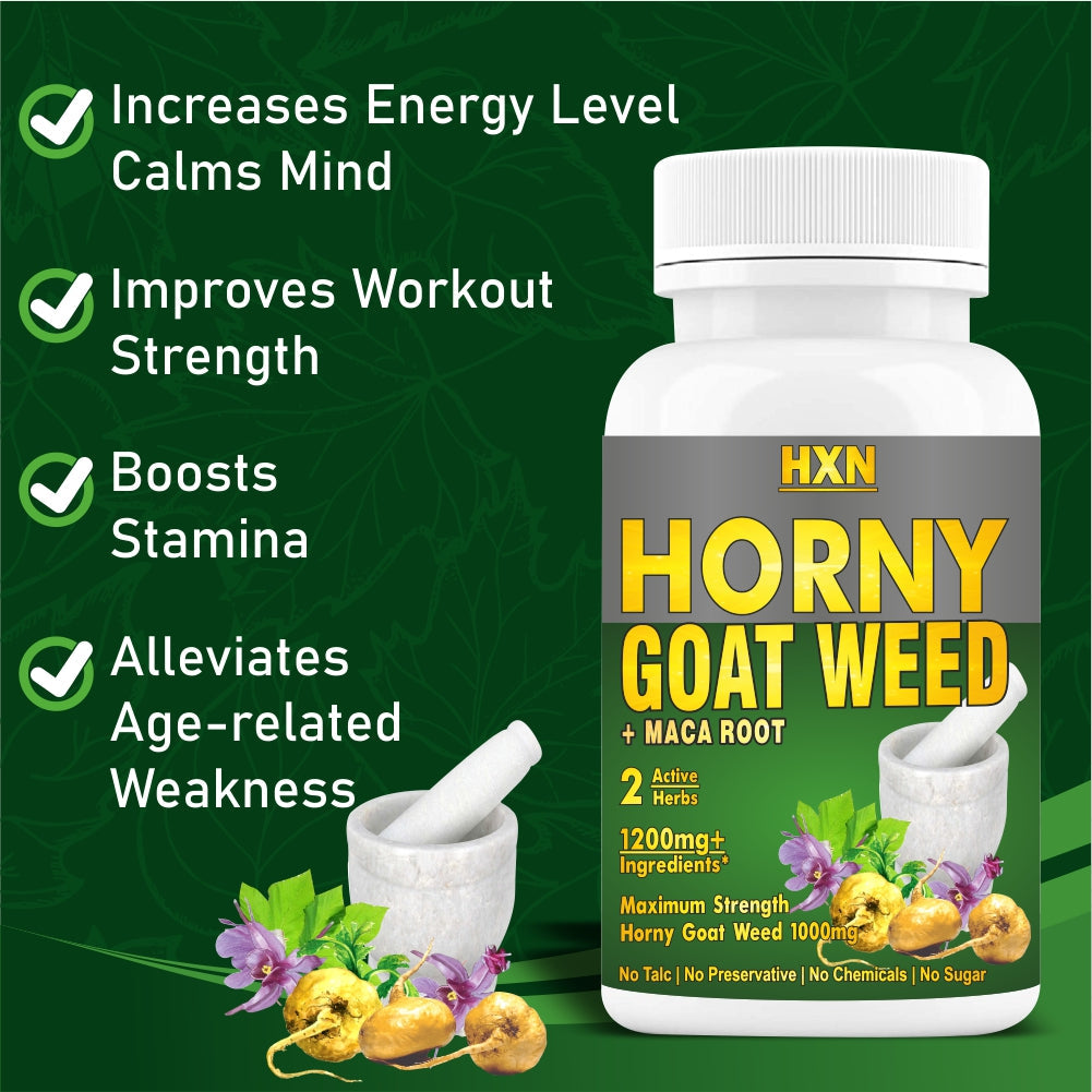 HXN Horny Goat Weed For Men & Women 120 Tablets