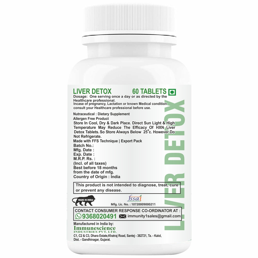 HXN Milk Thistle For Liver Detox 60 Tablets