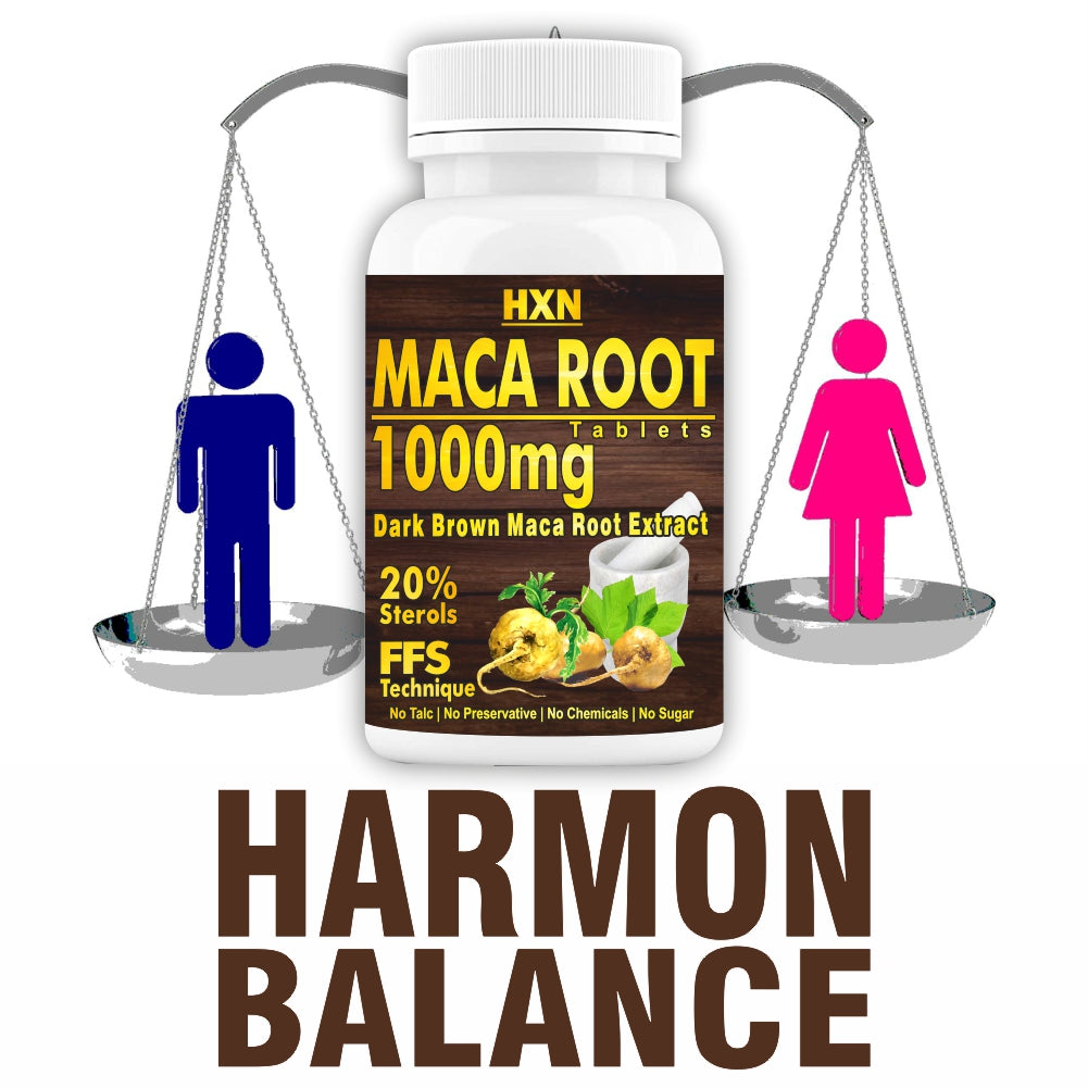 HXN Maca Root Powder Extract 1000mg 60 Tablets