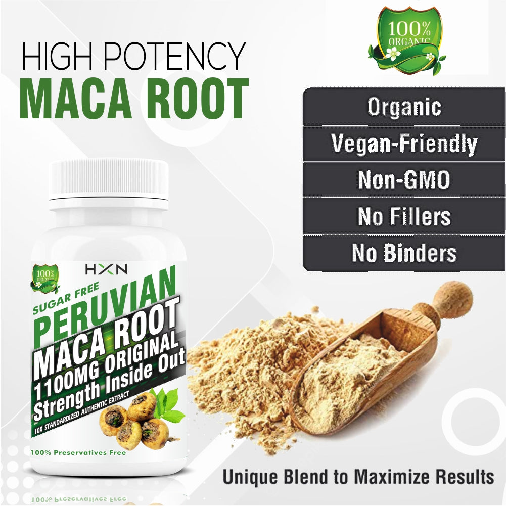 HXN Maca Root Powder 60 Tablets