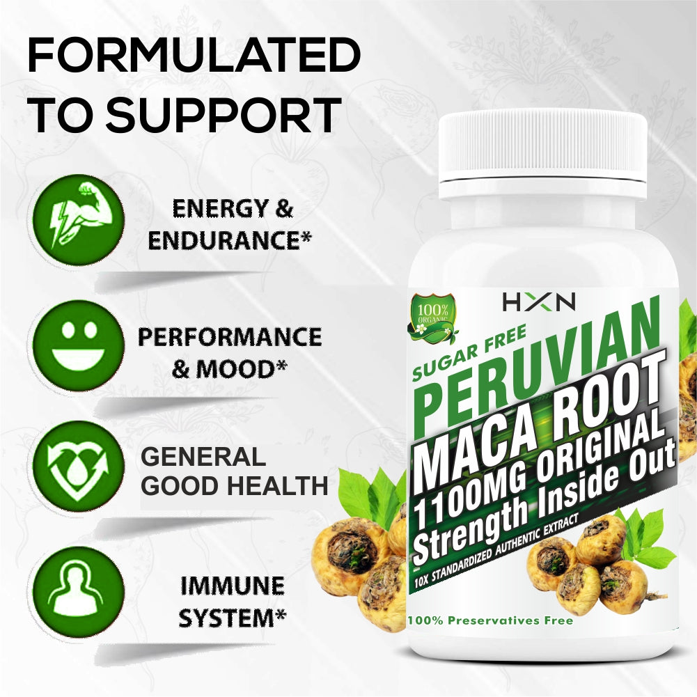 HXN Maca Root Powder 120 Tablets