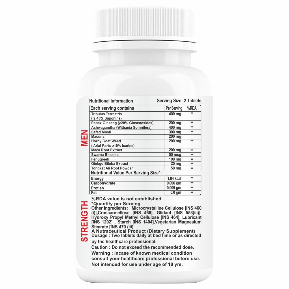 HXN Strength Booster For Men 60 Tablets