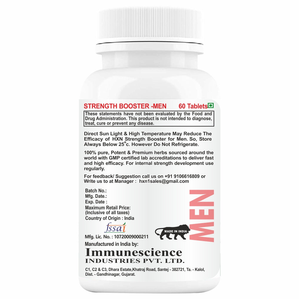 HXN Strength Booster For Men 60 Tablets