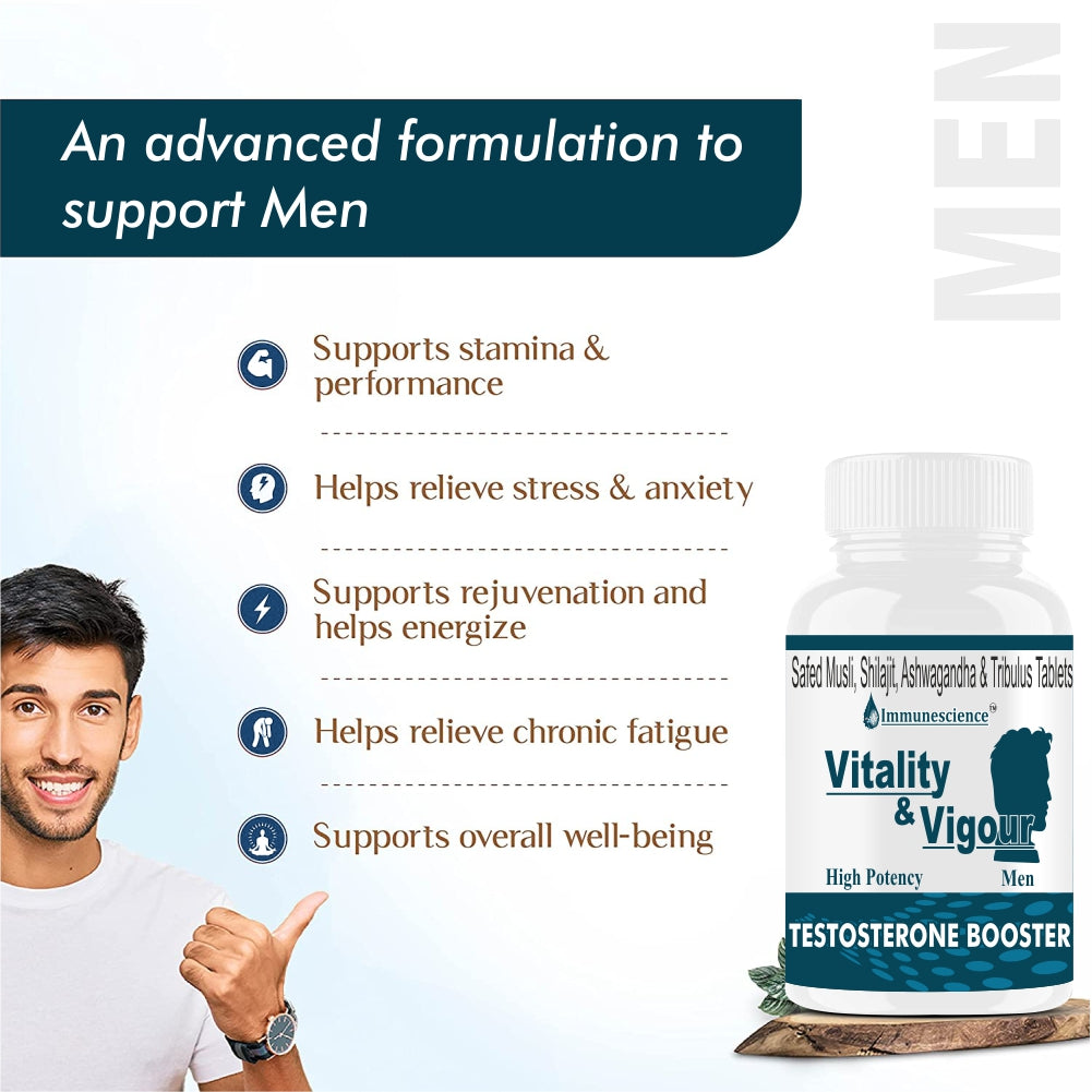 Immunescience Testosterone Booster for men 60 Tablets