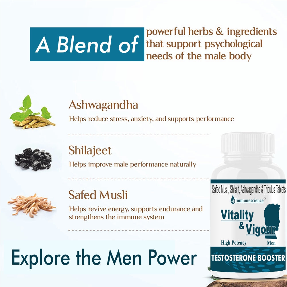 Immunescience Testosterone Booster for men 60 Tablets
