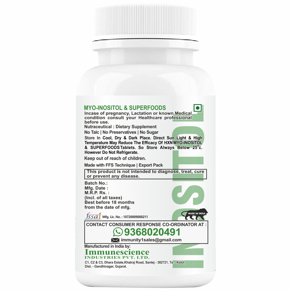 HXN PCOS Supplements For Women 120 Tablets