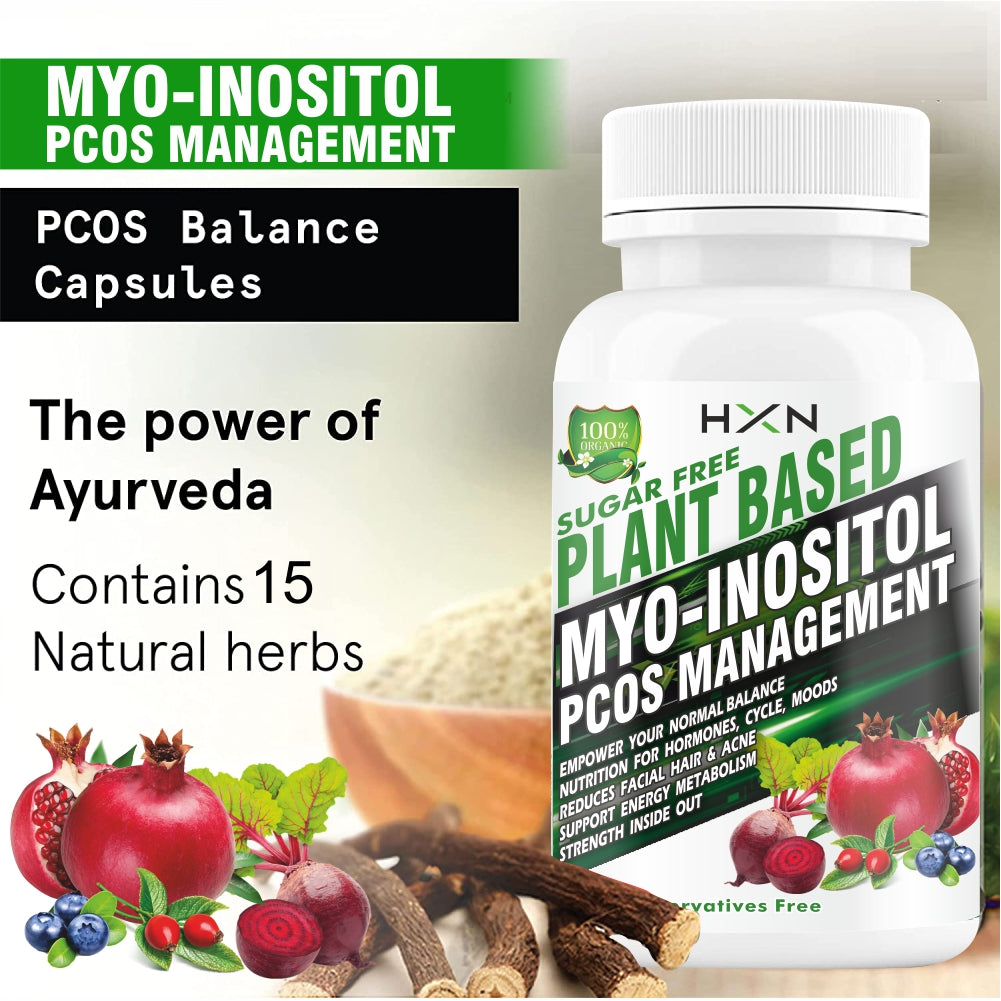 HXN PCOS Supplements For Women 120 Tablets