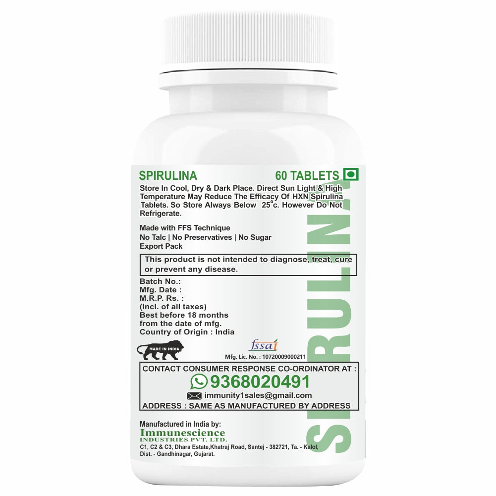 HXN Spirulina Powder Tablets - 60 Tablets