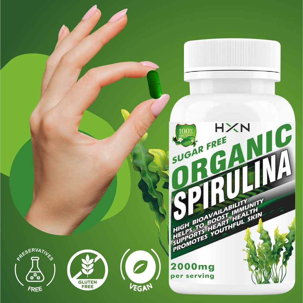 HXN Spirulina Powder Tablets - 60 Tablets