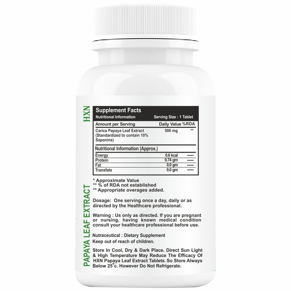 HXN Papaya Leaf Extract 60 Tablets