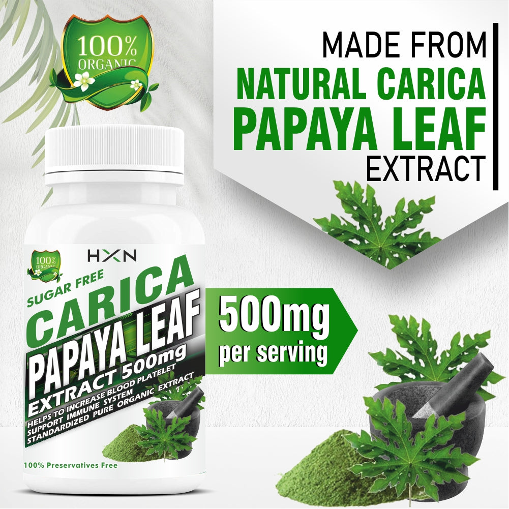 HXN Papaya Leaf Extract 60 Tablets
