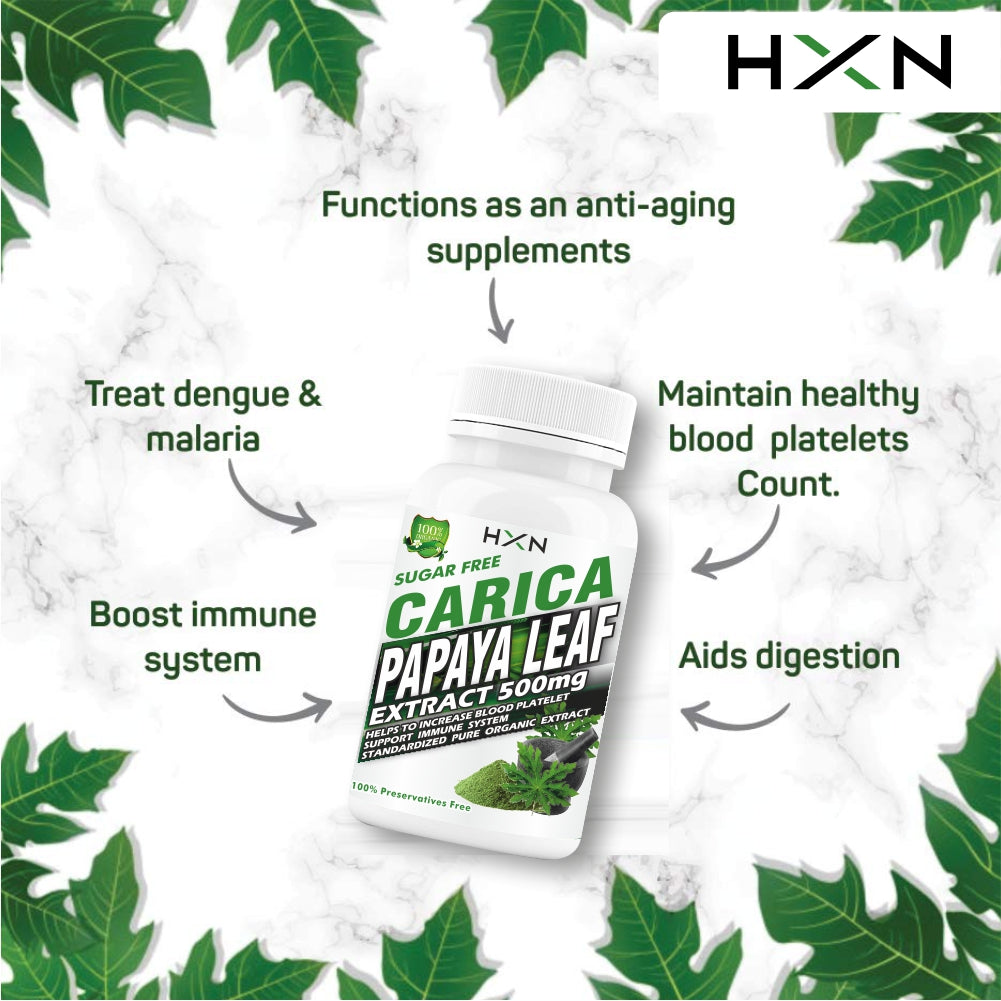 HXN Papaya Leaf Extract 60 Tablets