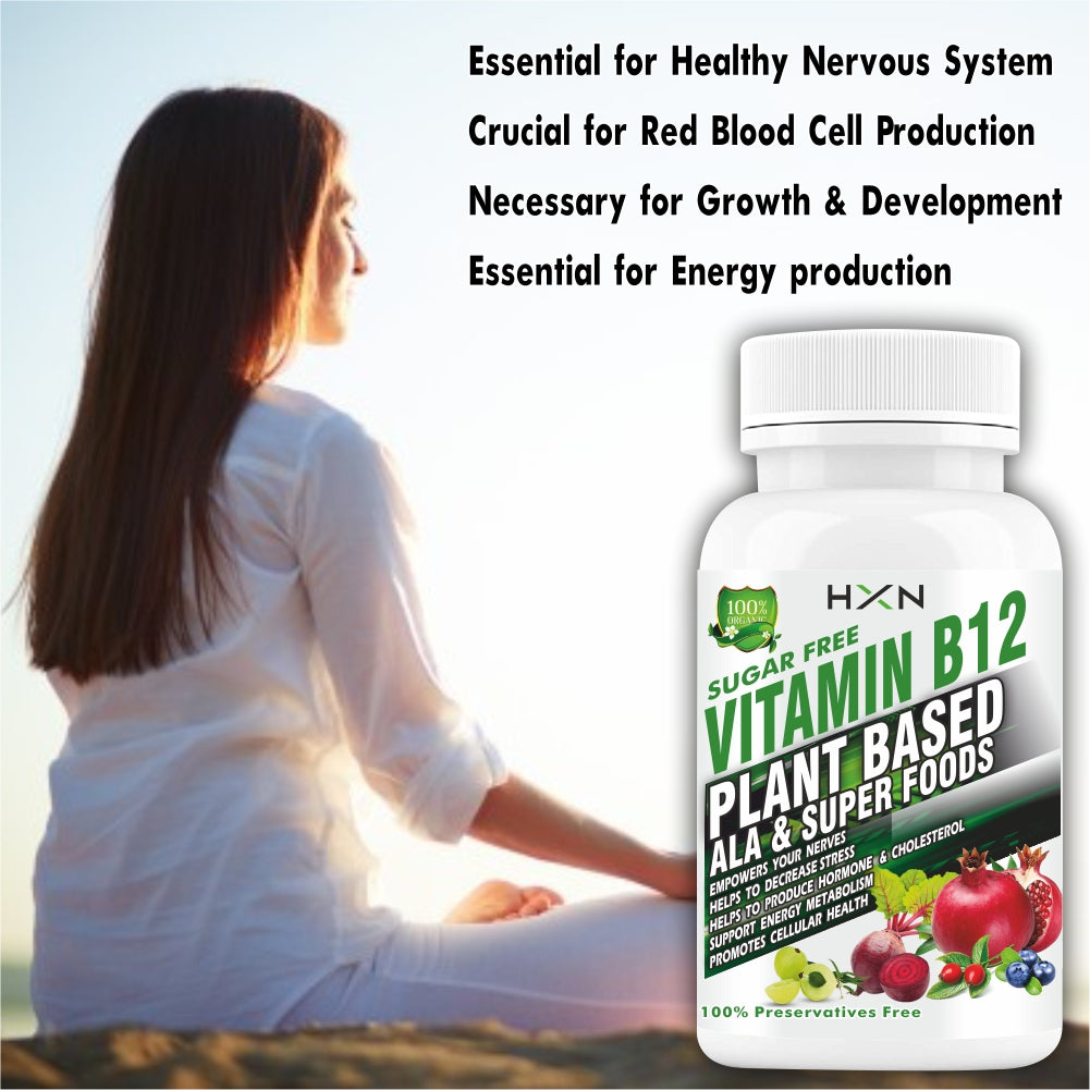 HXN Plant BasedVitamin B12 120 Tablets