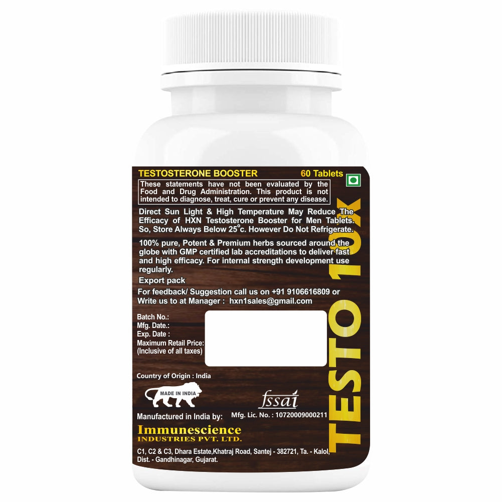 HXN Testosterone Booster For Men 60 Tablet