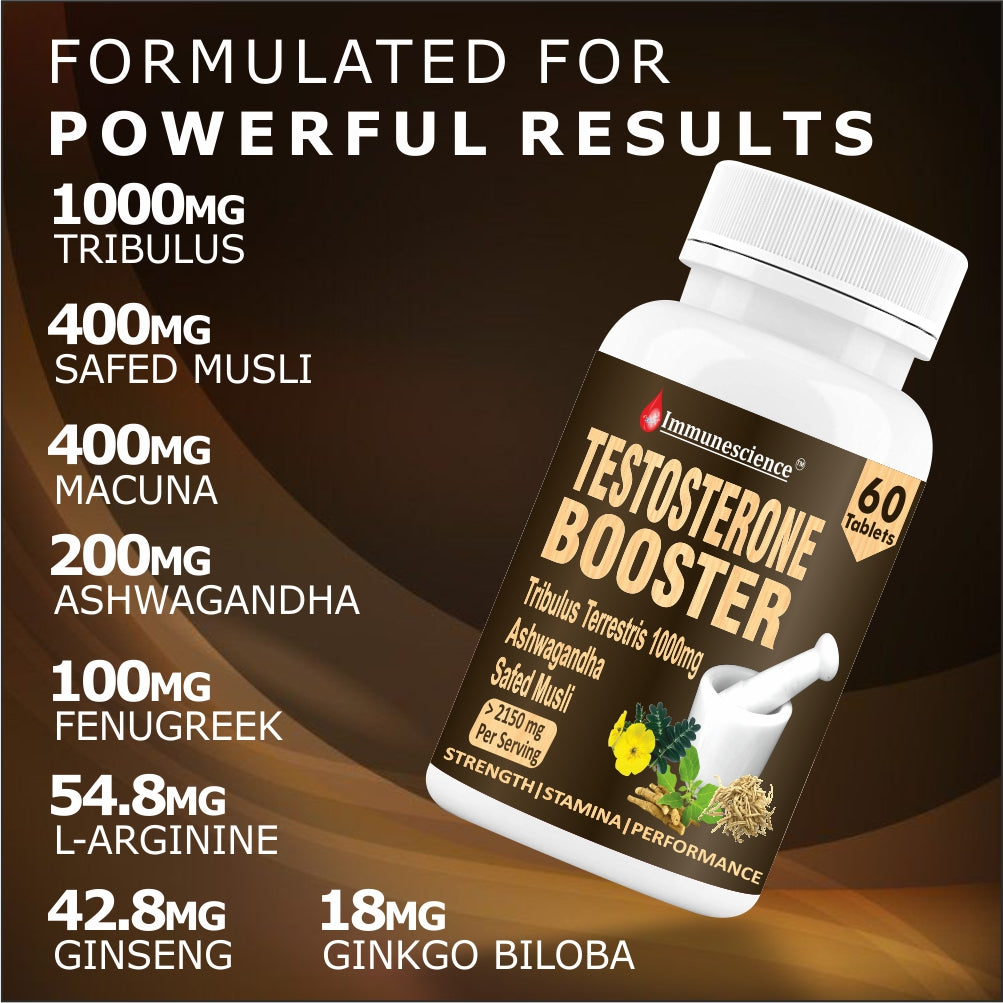 Immunescience Testosterone Booster for men 60 Tablets