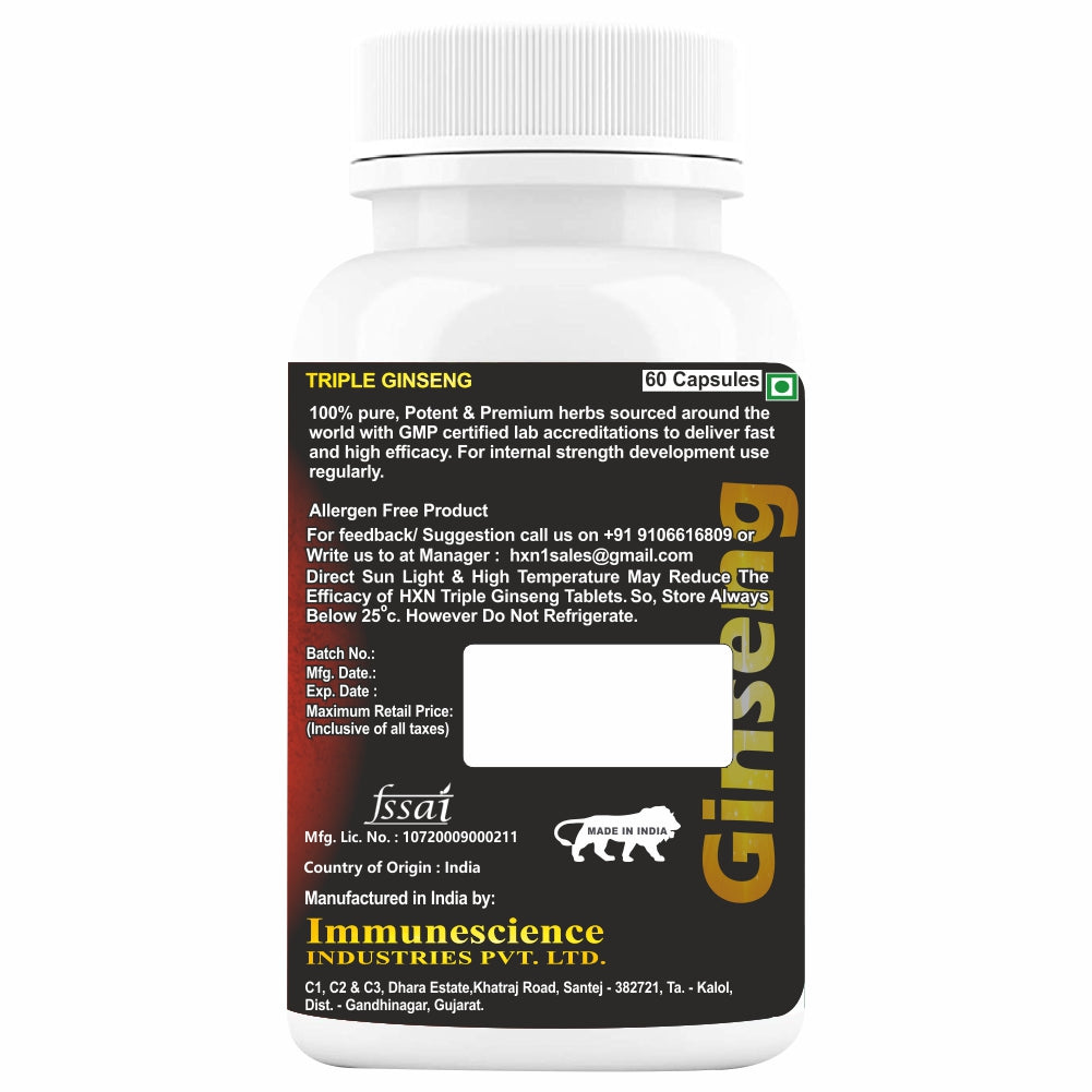 HXN Ginseng Tablets For Men 60 Tablets