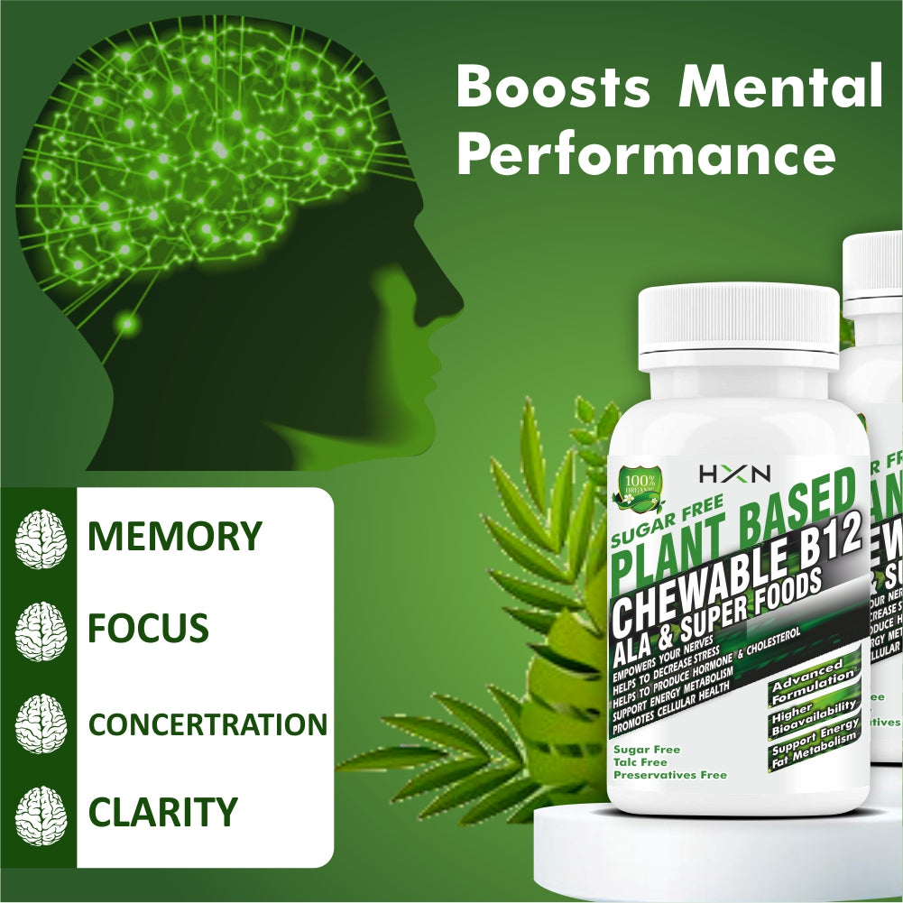HXN Plant Based Vitamin B12 120 Tablets