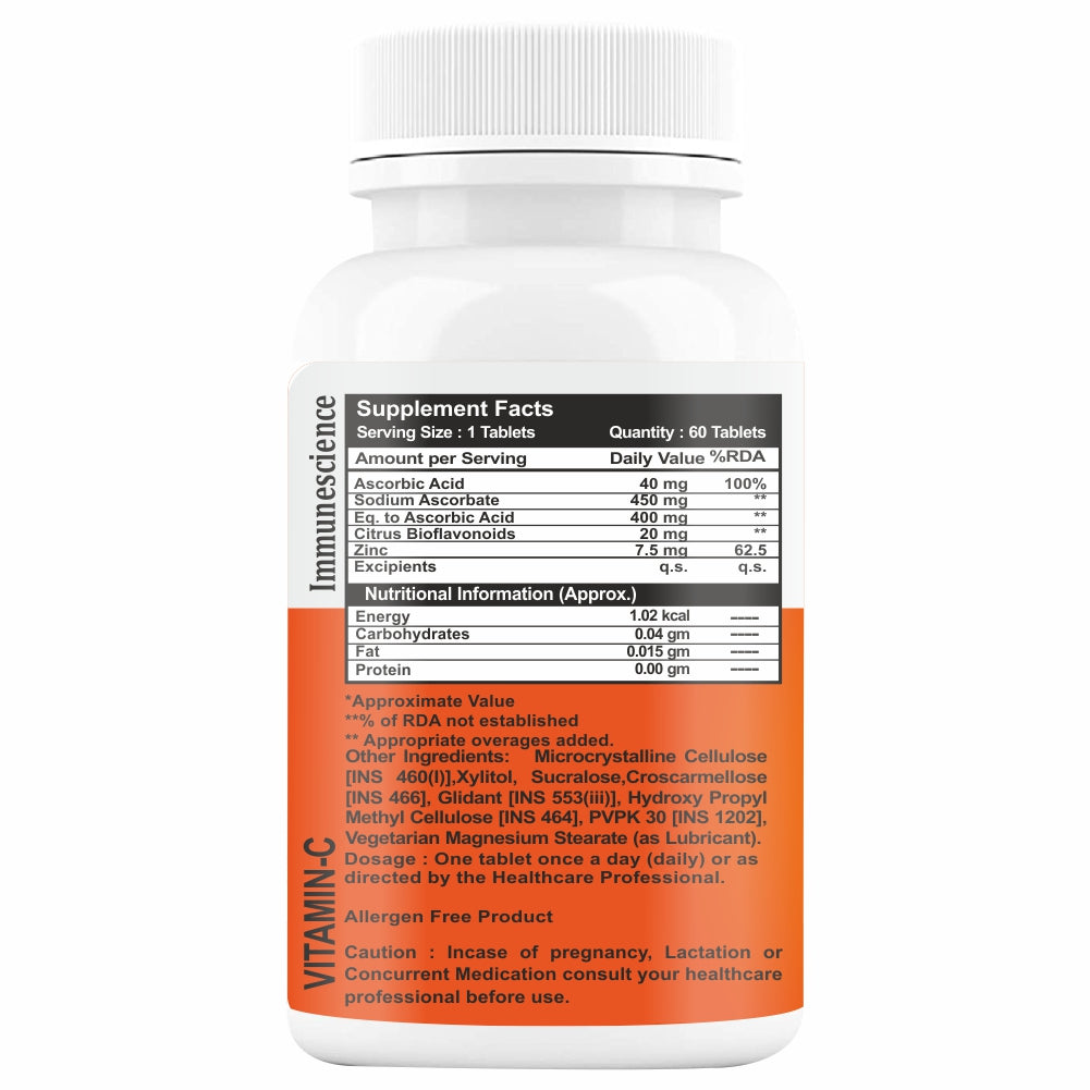 Immunescience Vitamin C 60 Tablets