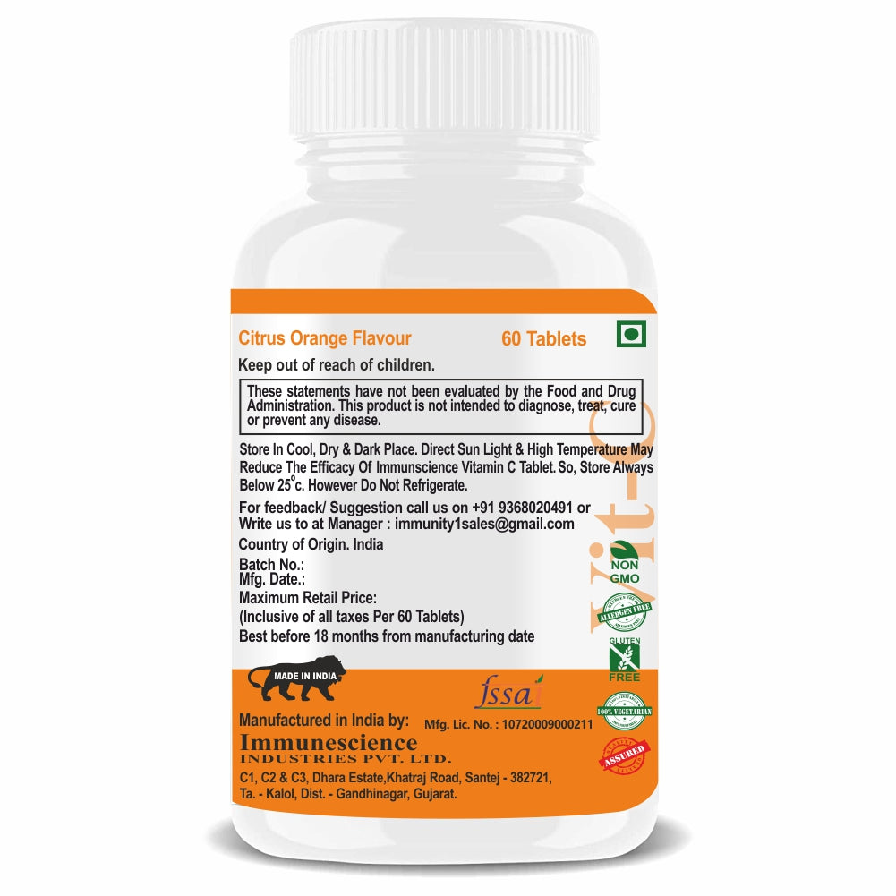 Immunescience Vitamin C 60 Tablets