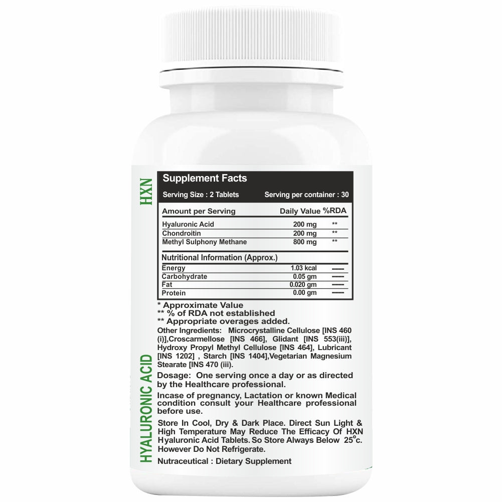 HXN Hyaluronic Acid 60 Tablets